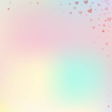 Kırmızı kalp aşk confettis. Sevgililer günü köşe p