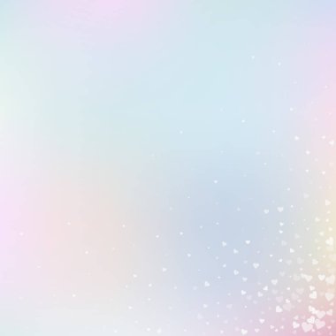 Beyaz kalp konfetileri sever. Sevgililer günü köşesi