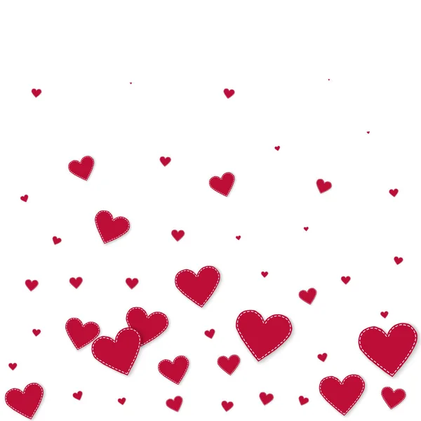 Coração vermelho amor confettis. Dia dos Namorados gradiente — Vetor de Stock