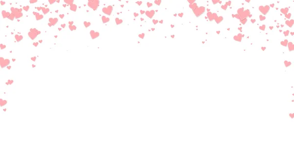 Rózsaszín szív szeretet confettis. Alá tartozó Valentin-nap — Stock Vector