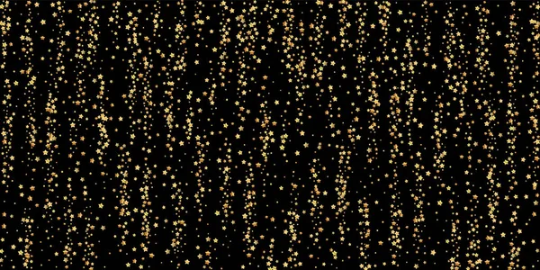 Χρυσά αστέρια πολυτελή αφρώδη κομφετί. Διασκορπισμένος — Διανυσματικό Αρχείο