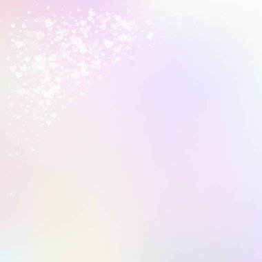 Beyaz kalp konfetileri sever. Sevgililer günü köşesi