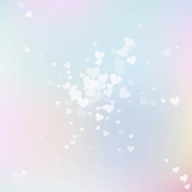 Beyaz kalp konfetileri sever. Sevgililer Günü sona eriyor.