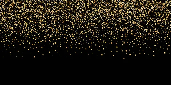Confettis d'or confettis étincelants de luxe. Éparpillé — Image vectorielle