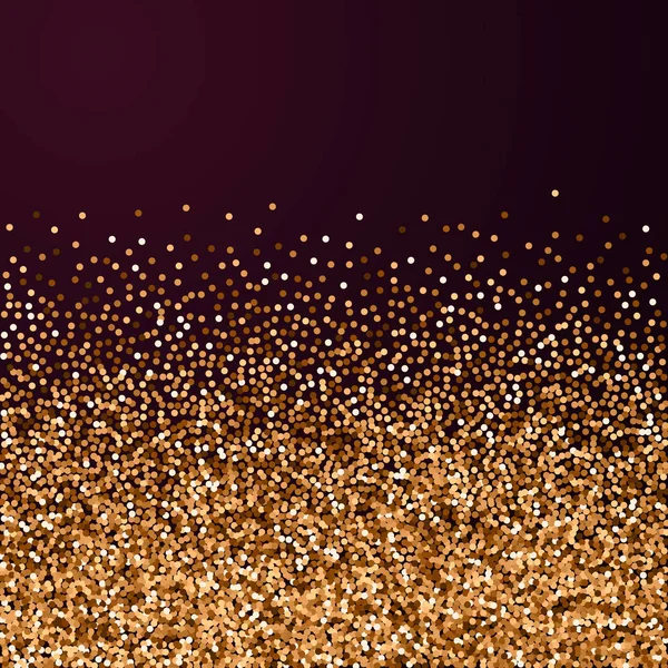 Vermelho rodada ouro brilho luxo espumante confete. — Vetor de Stock