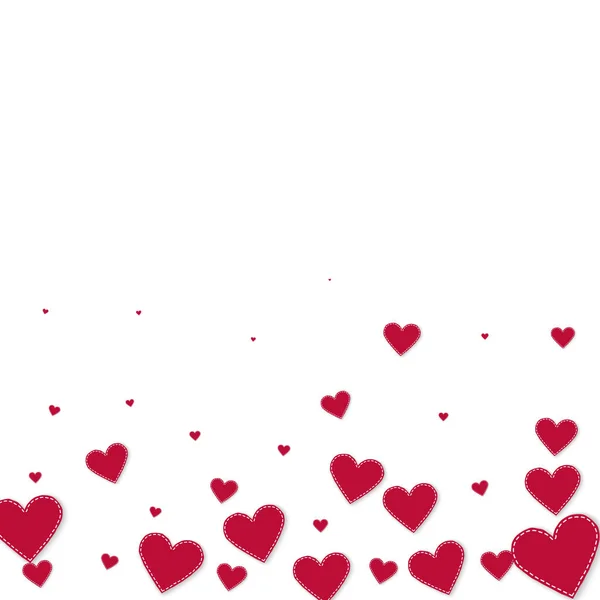 Červené srdce lásku confettis. Den svatého Valentýna přechod — Stockový vektor