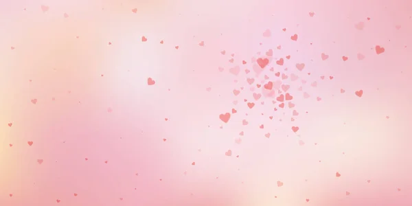 Le cœur rouge adore les confettis. Explosio Saint-Valentin — Image vectorielle