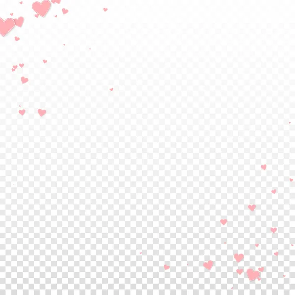 Le coeur rose adore les confettis. Coin Saint-Valentin — Image vectorielle