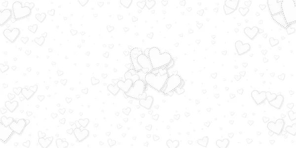 Белое сердце любит конфетти. Взрывы на День Святого Валентина — стоковый вектор