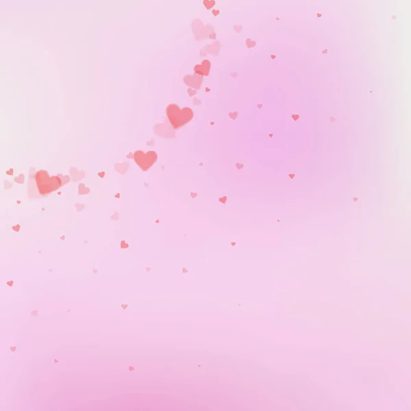 Hati merah cinta confettis. Valentine sudut hari p - Stok Vektor