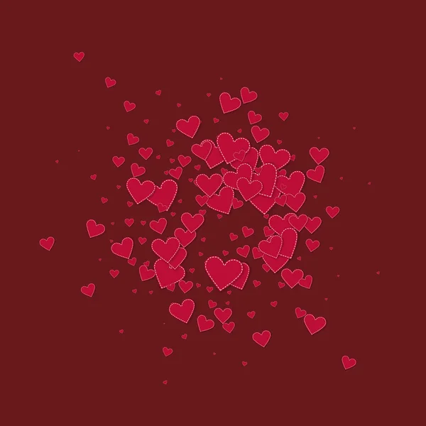 赤いハートの愛の告白。バレンタインデーの爆発 — ストックベクタ