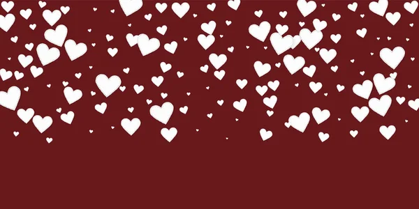 Weiße Herzen lieben Konfettis. Valentinstag — Stockvektor