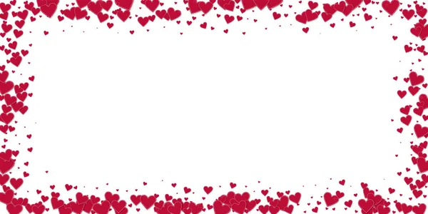 Il cuore rosso adora i confetti. San Valentino frame li — Vettoriale Stock