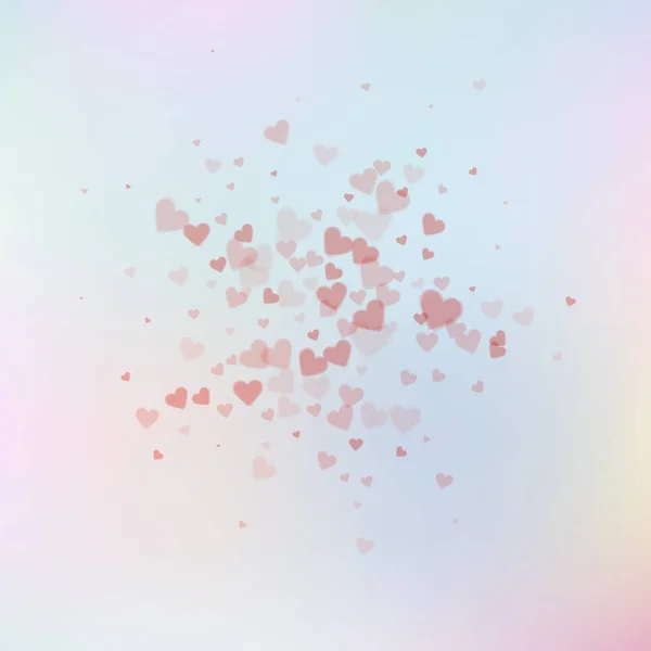 Coração vermelho amor confettis. Dia dos Namorados explosio —  Vetores de Stock