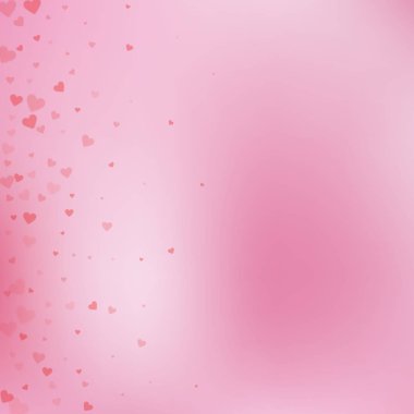Kırmızı kalp aşk confettis. Sevgililer günü gradyan
