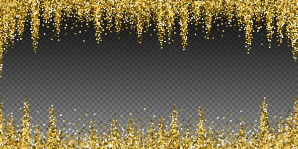 Χρυσό γκλίτερ πολυτελές αφρώδη κομφετί. Διασκορπισμένοι — Διανυσματικό Αρχείο