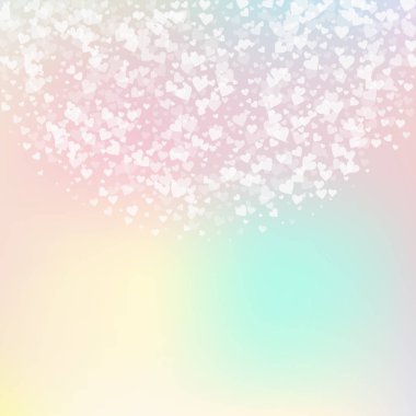 Beyaz kalp konfetileri sever. Sevgililer Günü Semici