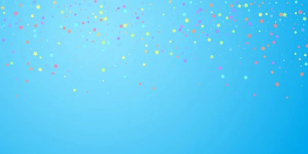 Des confettis festifs. Des stars de la fête. Étoile colorée — Image vectorielle