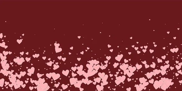 Le coeur rose adore les confettis. Saint Valentin tombant — Image vectorielle