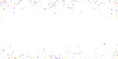 Şenlikli konfeti. Kutlama yıldızları. Renkli yıldız