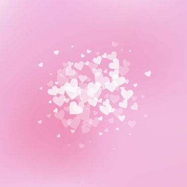 Beyaz kalp konfetileri sever. Sevgililer Günü sona eriyor.