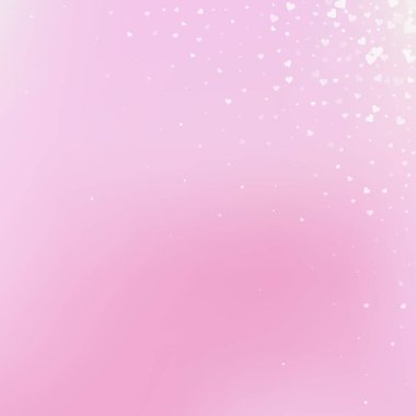 Beyaz kalp konfetileri sever. Sevgililer günü köşesi