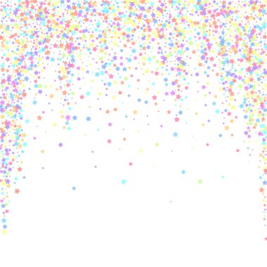 Şenlikli konfeti. Kutlama yıldızları. Renkli yıldız