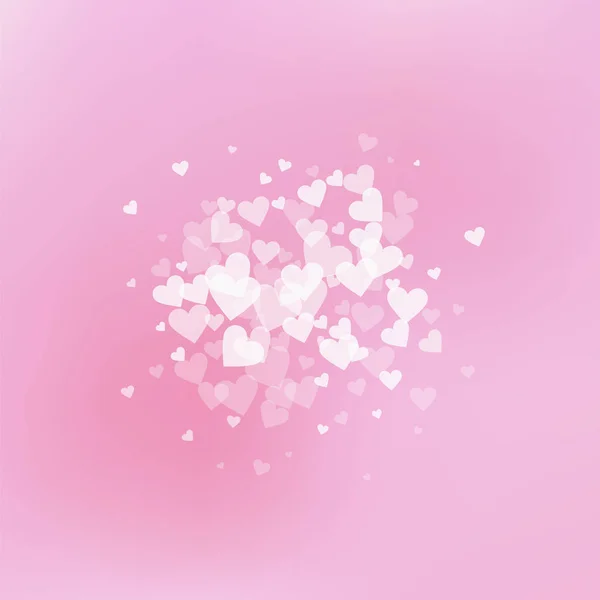 Біле серце любить конфеті. День святого Валентина вибухає. — стоковий вектор