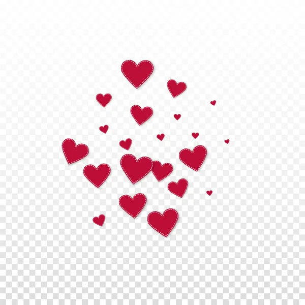 Červené srdce miluje konfety. Valentýnská exploze — Stockový vektor
