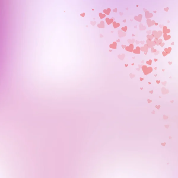 Le cœur rouge adore les confettis. Coin Saint-Valentin p — Image vectorielle