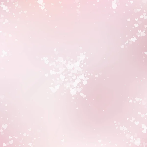 Il cuore bianco ama i confetti. Esplosioni di San Valentino — Vettoriale Stock