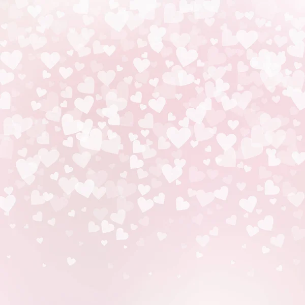 Witte hart liefde confettis. Valentijnsdag gradie — Stockvector