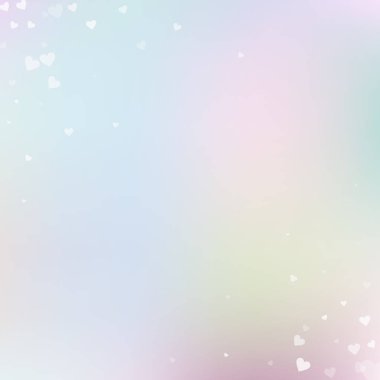 Beyaz kalp konfetileri sever. Sevgililer günü köşesi