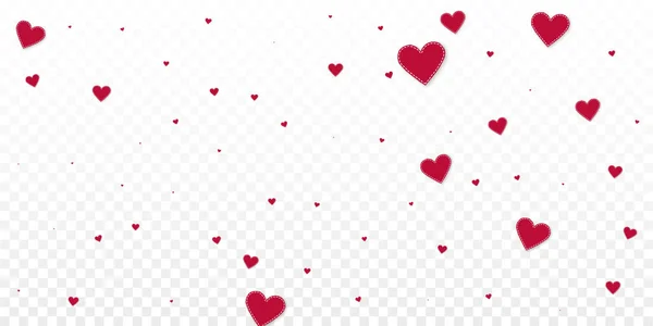 Coração vermelho amor confettis. Dia dos Namorados caindo —  Vetores de Stock