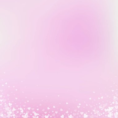 Beyaz kalp konfetileri sever. Sevgililer Günü Gradie