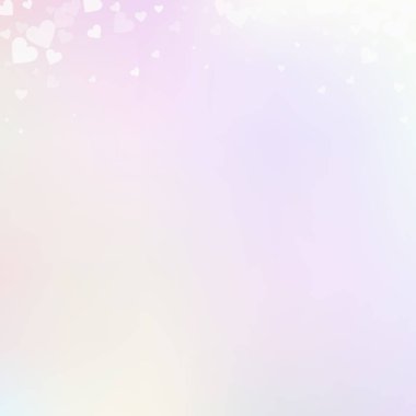 Beyaz kalp konfetileri sever. Sevgililer Günü Gradie