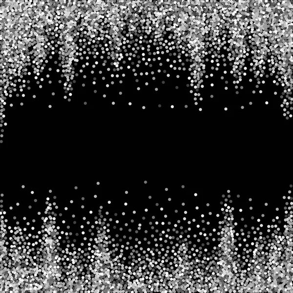 Rodada prata brilho luxo espumante confete. Sc —  Vetores de Stock