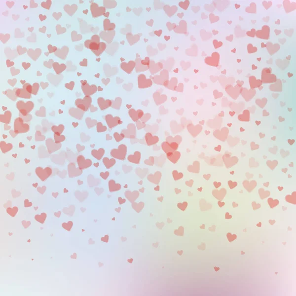 Le cœur rouge adore les confettis. Gradient de Saint-Valentin — Image vectorielle