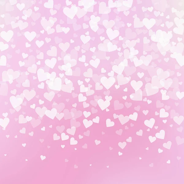 White heart love confettis. Valentine's day gradie — Stock Vector