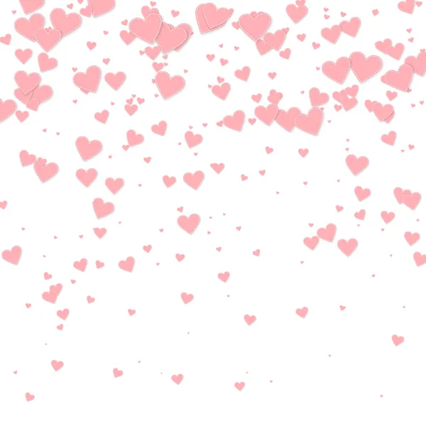 Corazón rosado amor confettis. Día de San Valentín gradien — Vector de stock