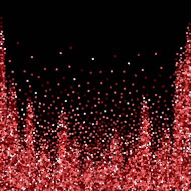 Kırmızı altın parıltılı lüks konfeti. Scatte