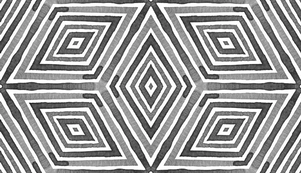 Black and white Geometric Watercolor. Creative Sea — Stock Photo, Image