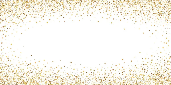 Gold confetti luxury sparkling confetti. Scattered — Stock Vector