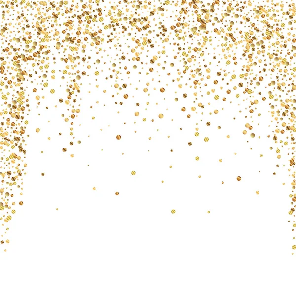 Gold confetti luxury sparkling confetti. Scattered — Stock Vector