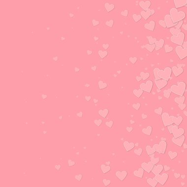 Pembe kalp aşk konfetileri. Sevgililer Günü Gradyanı