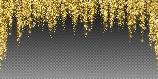 Jiskřivé zlaté luxusní třpytivé konfety. Scattere — Stockový vektor