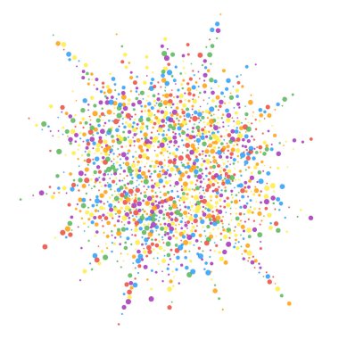 Şenlikli konfeti. Kutlama yıldızları. Neşeli bir şenlik