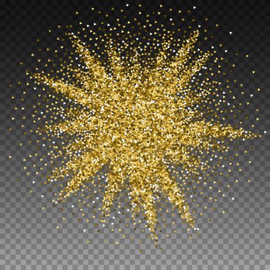 Altın üçgenler lüks konfeti parlıyor.. 