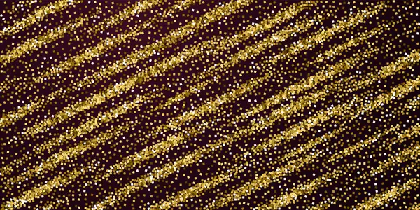 Glitter ouro luxo espumante confete. Espalhados — Vetor de Stock