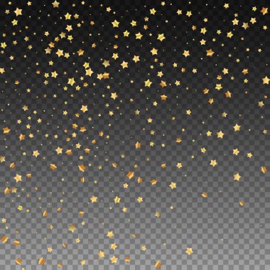 Altın yıldızlı, pırıl pırıl lüks konfeti. Scatt.